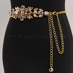 Flower Alloy Crystal Rhinestone Waist Belly Chains for Women&nbsp;FS-WGA1C1B-01
