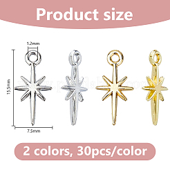 60Pcs 2 Colors Alloy Pendants&nbsp;FIND-DC0008-48