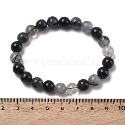 Natural Rutilated Quartz Round Beads Stretch Bracelets for Women&nbsp;BJEW-Z158-03H-03