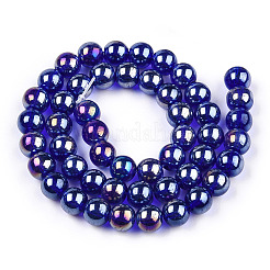 Electroplate Transparent Glass Beads Strands&nbsp;GLAA-T032-T4mm-AB15