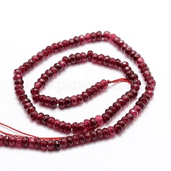 Dyed Natural Malaysia Jade Rondelle Beads Strands&nbsp;G-E316-2x4mm-10