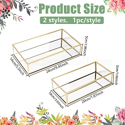 2Pcs 2 Styles Aluminum Alloy Trays for Jewelry&nbsp;ODIS-WR0001-11