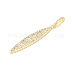 Brass Micro Pave Cubic Zirconia Pendants&nbsp;KK-H203-02G