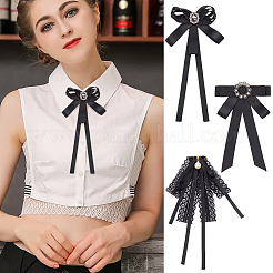 3pcs 3 Styles Polyester Ribbon Bowknot Brooch&nbsp;AJEW-BC0004-25