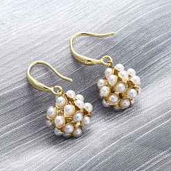 Brass Dangle Stud Earrings&nbsp;X-EJEW-F362-07G