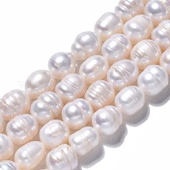 Natural Cultured Freshwater Pearl Beads Strands&nbsp;PEAR-N012-07C
