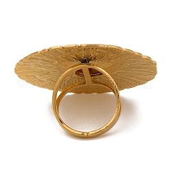 Round Natural Tiger Eye Finger Rings&nbsp;RJEW-Q822-32G-01