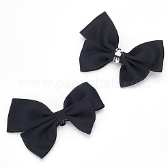 Bowknot Polyester Shoe Decorations&nbsp;FIND-WH0423-93B