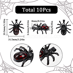 10Pcs Halloween Theme Glass Pendants&nbsp;FIND-SC0005-95