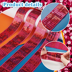 Polyester and Paillette Sequin Trim&nbsp;OCOR-WH0082-203B