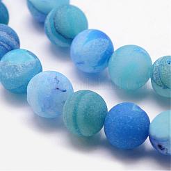 Natural Druzy Geode Agate Bead Strands&nbsp;G-K166-09-8mm-06