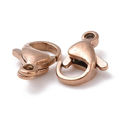 Ion Plating(IP) 304 Stainless Steel Lobster Claw Clasps&nbsp;STAS-H353-A-02RG