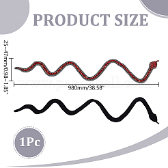 Snake Paillette Rhinestone Cloth Sew on Appliques&nbsp;PATC-WH0008-138