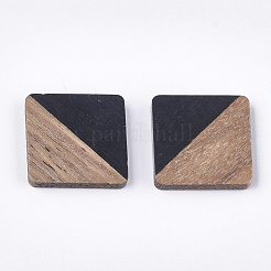 Resin & Walnut Wood Cabochons&nbsp;RESI-S358-90D