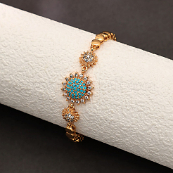 Sunflower Brass Link Bracelets for Women&nbsp;YB0749