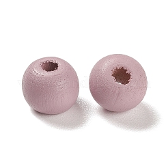 Spray Painted Natural Maple Wood Beads&nbsp;WOOD-M007-01B