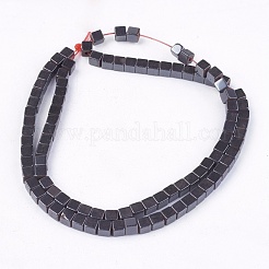 Non-Magnetic Synthetic Hematite Beads Strands&nbsp;G-Q527-4x4mm-1