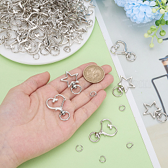 160 Sets 2 Styles Alloy Swivel Clasps&nbsp;FIND-GO0004-32