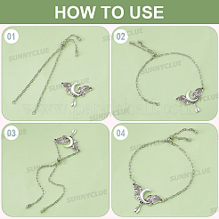 8Pcs 2.5MM 304 Stainless Steel Paperclip Chain Slider Bracelet Making&nbsp;STAS-SC0021-11