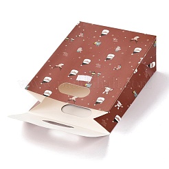 Christmas Themed Pattern Rectangle Kraft Paper Flip Bags&nbsp;CARB-L008-02S-01