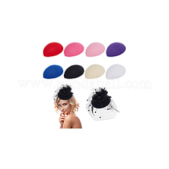 8Pcs 8 Colors Teardrop EVA Mini Hat Fascinator Base&nbsp;AJEW-NB0005-98