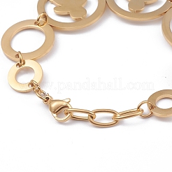 (Jewelry Parties Factory Sale)304 Stainless Steel Link Chain Bracelets&nbsp;BJEW-G582-48G