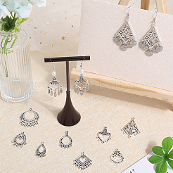 48Pcs 8 Style Tibetan Style Alloy Chandelier Component Links&nbsp;TIBE-SC0009-26
