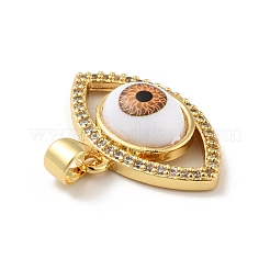 Brass Micro Pave Cubic Zirconia Pendants&nbsp;KK-B059-40G-B