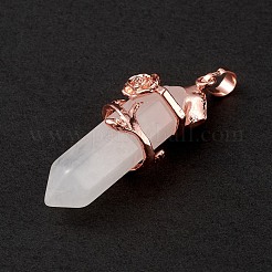Natural Quartz Crystal Pointed Pendants&nbsp;G-L524-13RG-03