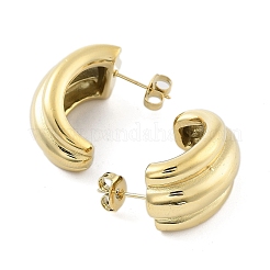 Ion Plating(IP) 304 Stainless Steel Arch Stud Earrings&nbsp;EJEW-P258-30G