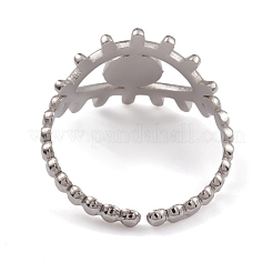 Non-Tarnish 304 Stainless Steel Eye Open Cuff Rings for Women&nbsp;RJEW-G285-76P