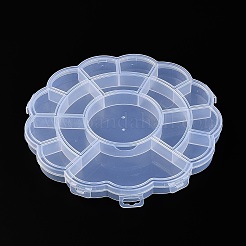 17 Grids Flower Plastic Bead Containers&nbsp;AJEW-YWC0001-06