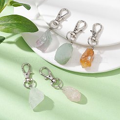 5Pcs 5 Styles Nuggets Gemstone Pendant Decoraiton&nbsp;HJEW-JM01435-S