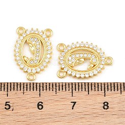 Brass Micro Pave Clear Cubic Zirconia Chandelier Component Links&nbsp;CU-CBA5CB0-13G