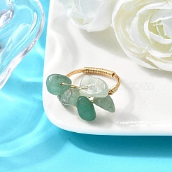 5Pcs Natural Gemstone Finger Rings&nbsp;RJEW-TA00202