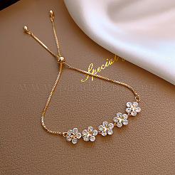 Alloy Box Chain Slider Bracelets&nbsp;FS-WGBF28C-01