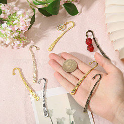 50Pcs 5 Colors Alloy Bookmarks Findings&nbsp;FIND-GL0002-29