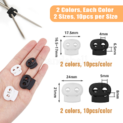 40Pcs 4 Styles Plastic Cord Locks&nbsp;KY-DC0001-20