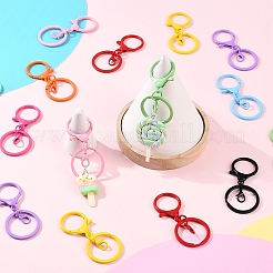 20Pcs 10 Colors Spray Painted Iron Key Rings&nbsp;KEYC-YW0001-31