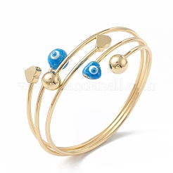 Brass Cuff Bangles&nbsp;BJEW-A134-01G-03