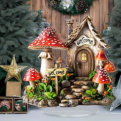 Bohemian Style Acrylic Mushroom House Display Decorations&nbsp;PW-WG7636C-01