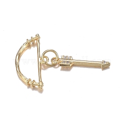 Brass Micro Clear Cubic Zirconia Pendants&nbsp;X-ZIRC-F120-086G