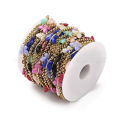 Ion Plating(IP) Butterfly 304 Stainless Steel with Resin Rolo Chains&nbsp;CHS-G031-01G