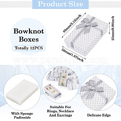 Polka Dot Print Cardboard Jewelry Gift Boxes with Bowknot&nbsp;X1-CON-TAC0001-10C