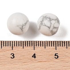 Natural Howlite No Hole Sphere Beads&nbsp;G-K353-04A-20
