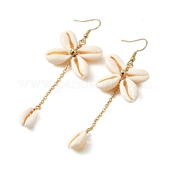 Natural Cowrie Shell Dangle Earrings&nbsp;EJEW-JE07285