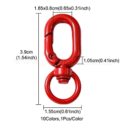 10Pcs Spray Painted Alloy Swivel Clasps&nbsp;FIND-YW0001-57
