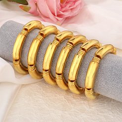 6Pcs CCB Plastic Curved Tube Beaded Stretch Bracelet Sets&nbsp;BJEW-SW001583-01