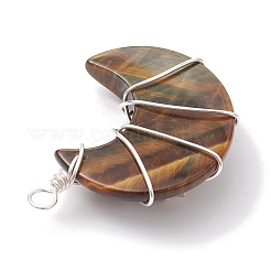 Natural Mixed Stone Copper Wire Wrapped Pendants&nbsp;PALLOY-JF02686
