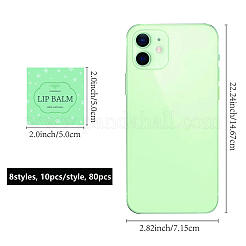 80Pcs 8 Style Lip Balm DIY Label Sticker&nbsp;DIY-CP0007-95H